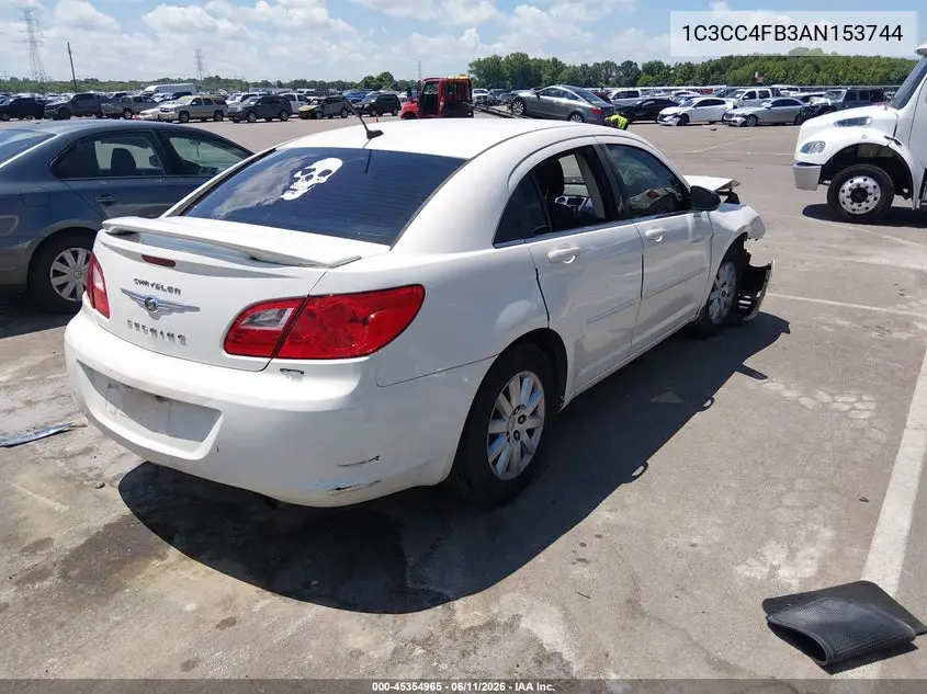 2010 Chrysler Sebring Touring VIN: 1C3CC4FB3AN153744 Lot: 45354965