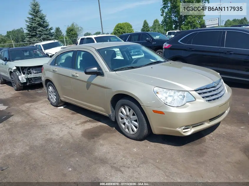 2010 Chrysler Sebring Touring VIN: 1C3CC4FB6AN117935 Lot: 45593078