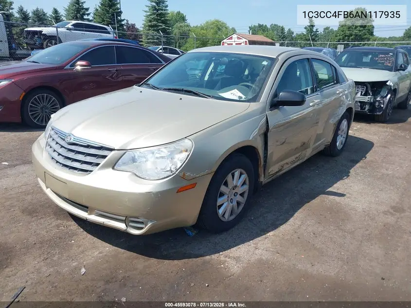 2010 Chrysler Sebring Touring VIN: 1C3CC4FB6AN117935 Lot: 45593078