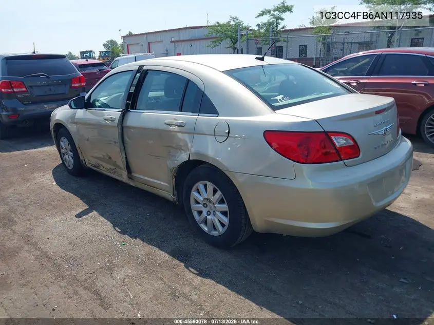 2010 Chrysler Sebring Touring VIN: 1C3CC4FB6AN117935 Lot: 45593078