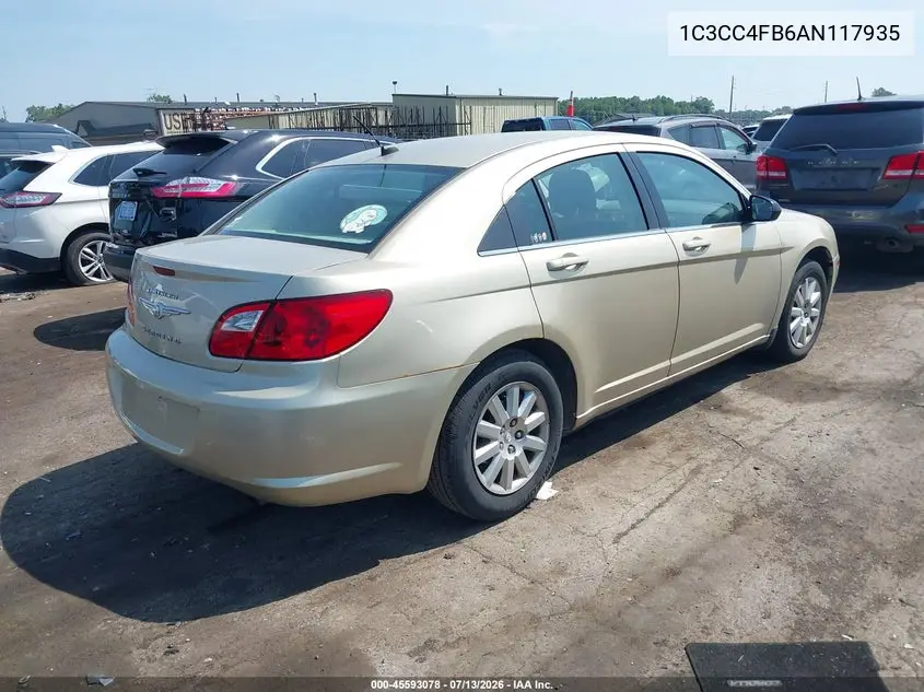 2010 Chrysler Sebring Touring VIN: 1C3CC4FB6AN117935 Lot: 45593078