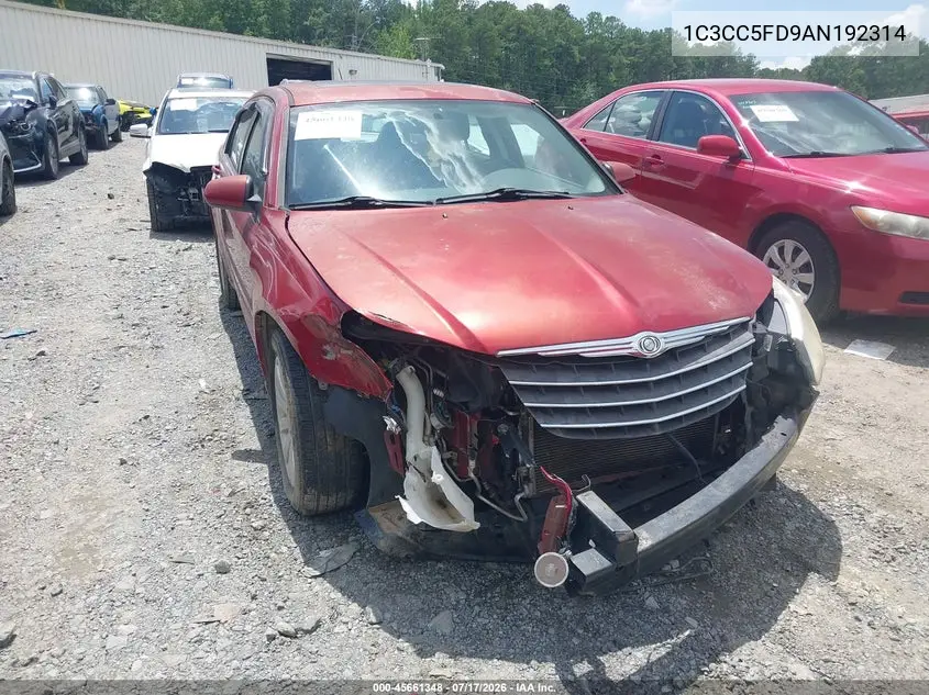 2010 Chrysler Sebring Limited VIN: 1C3CC5FD9AN192314 Lot: 45661348