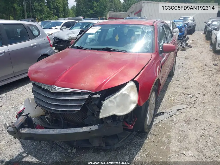 2010 Chrysler Sebring Limited VIN: 1C3CC5FD9AN192314 Lot: 45661348