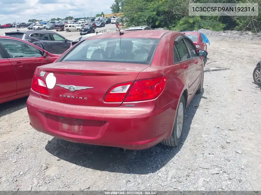2010 Chrysler Sebring Limited VIN: 1C3CC5FD9AN192314 Lot: 45661348
