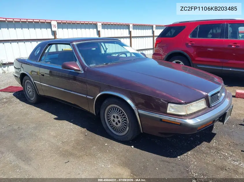 1989 Chrysler Tc By Maserati VIN: ZC2FP1106KB203485 Lot: 45584231
