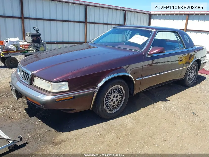 1989 Chrysler Tc By Maserati VIN: ZC2FP1106KB203485 Lot: 45584231