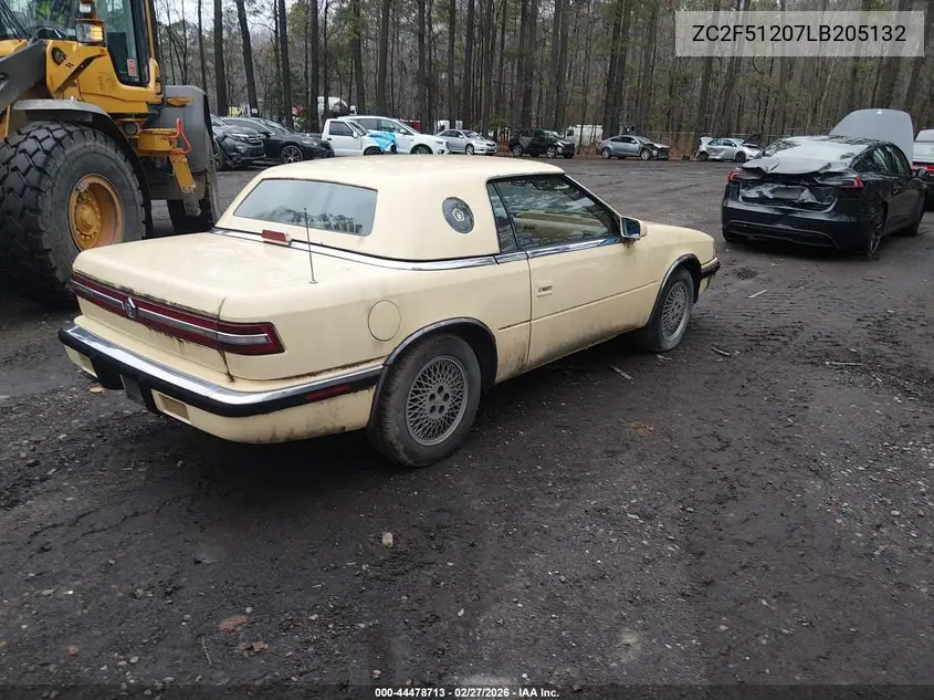1990 Chrysler Tc VIN: ZC2F51207LB205132 Lot: 44478713