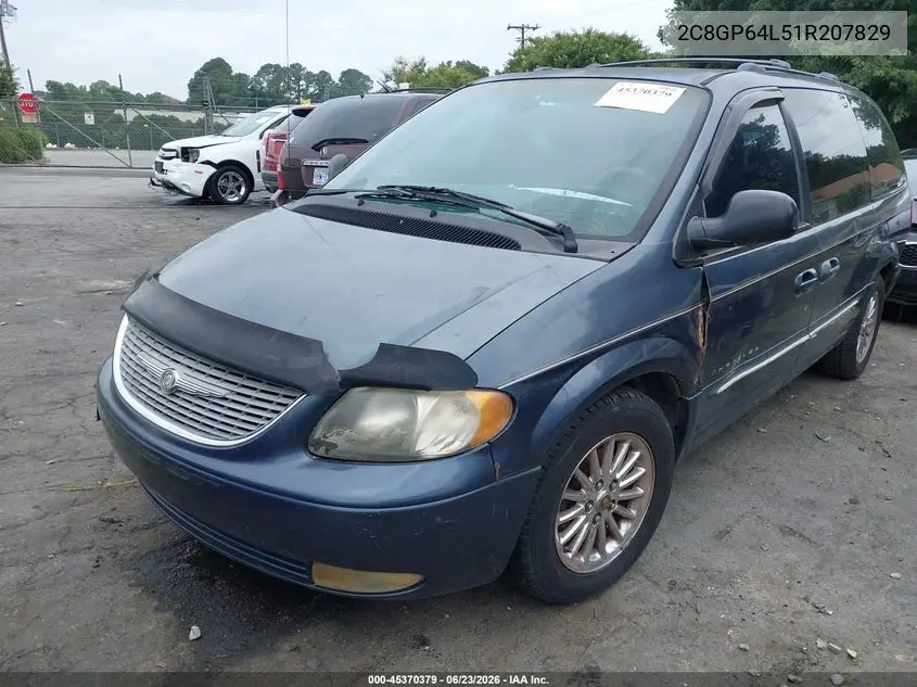 2001 Chrysler Town & Country Limited VIN: 2C8GP64L51R207829 Lot: 45370379