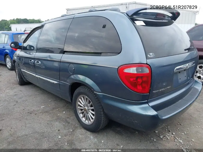 2001 Chrysler Town & Country Limited VIN: 2C8GP64L51R207829 Lot: 45370379