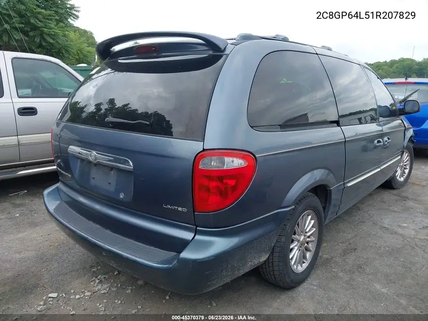 2001 Chrysler Town & Country Limited VIN: 2C8GP64L51R207829 Lot: 45370379
