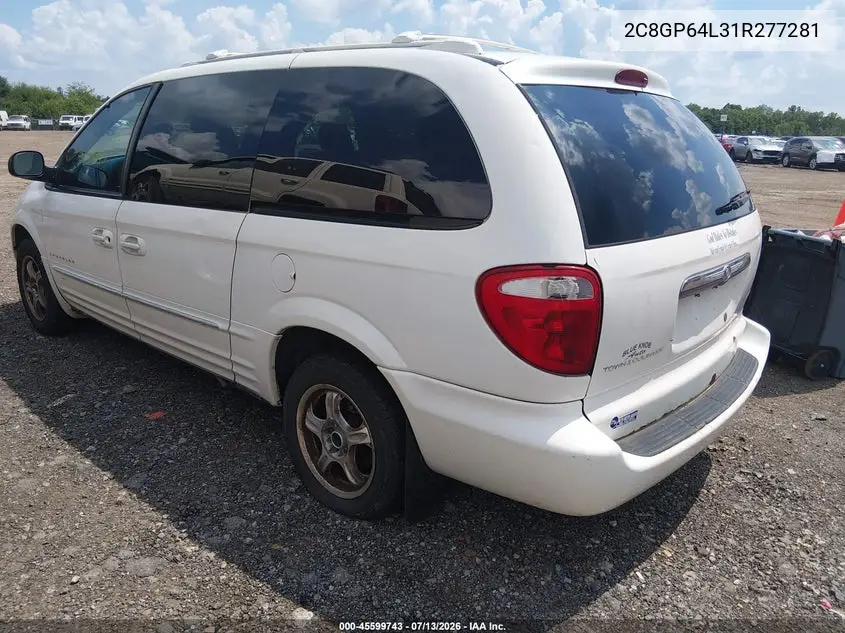 2001 Chrysler Town & Country Limited VIN: 2C8GP64L31R277281 Lot: 45599743