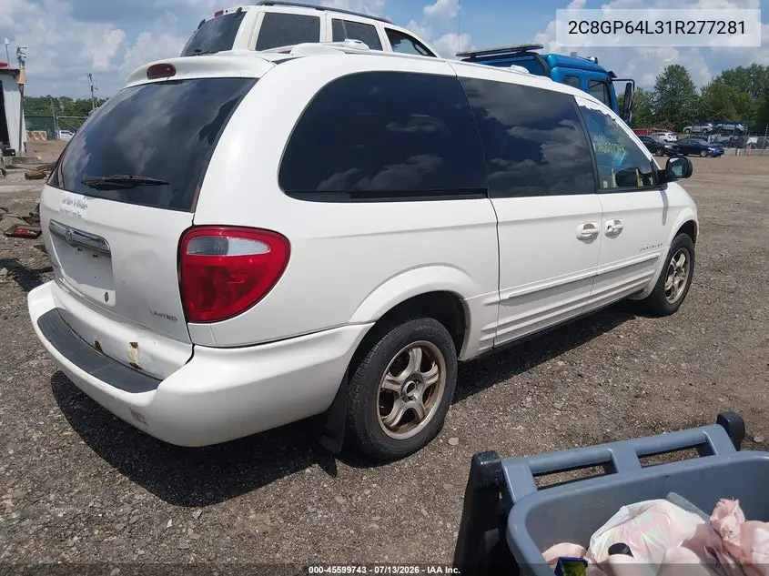2001 Chrysler Town & Country Limited VIN: 2C8GP64L31R277281 Lot: 45599743