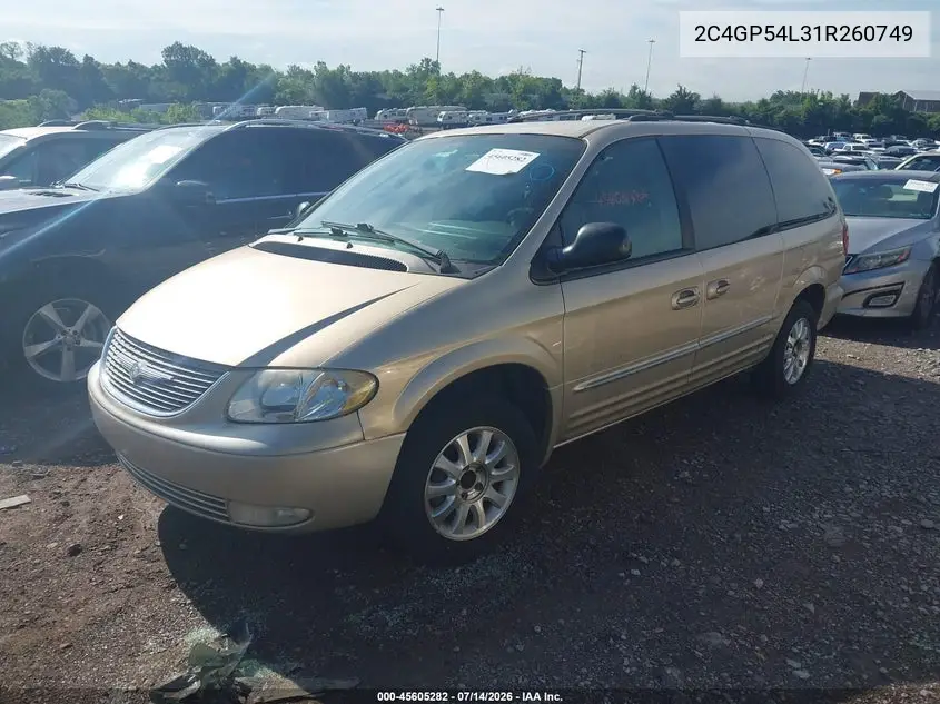 2001 Chrysler Town & Country Lxi VIN: 2C4GP54L31R260749 Lot: 45605282
