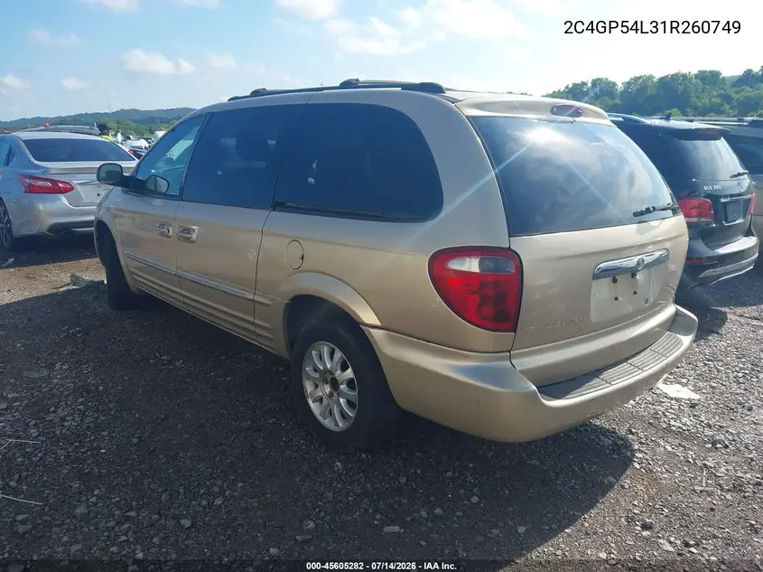 2001 Chrysler Town & Country Lxi VIN: 2C4GP54L31R260749 Lot: 45605282