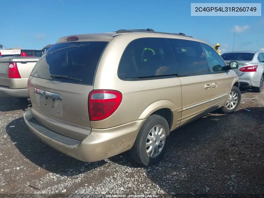 2001 Chrysler Town & Country Lxi VIN: 2C4GP54L31R260749 Lot: 45605282