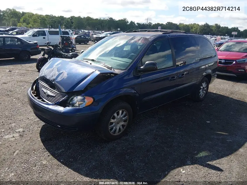 2002 Chrysler Town & Country Lx VIN: 2C8GP44382R714214 Lot: 45574475