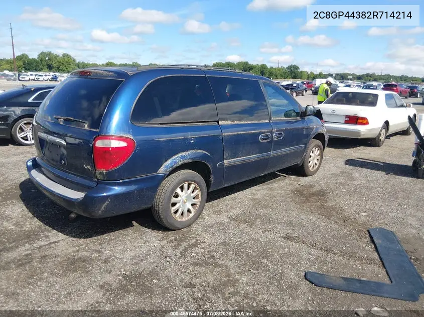 2002 Chrysler Town & Country Lx VIN: 2C8GP44382R714214 Lot: 45574475