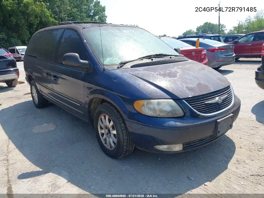 2002 Chrysler Town & Country Lxi VIN: 2C4GP54L72R791485 Lot: 45604950