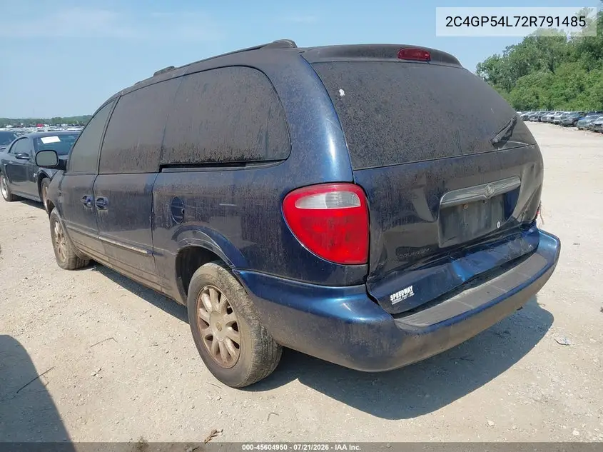 2002 Chrysler Town & Country Lxi VIN: 2C4GP54L72R791485 Lot: 45604950
