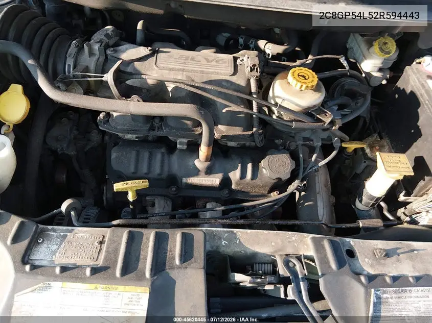 2002 Chrysler Town & Country Lxi VIN: 2C8GP54L52R594443 Lot: 45620445