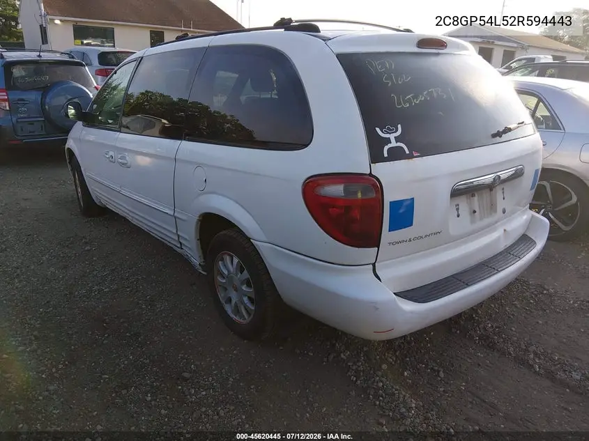 2002 Chrysler Town & Country Lxi VIN: 2C8GP54L52R594443 Lot: 45620445