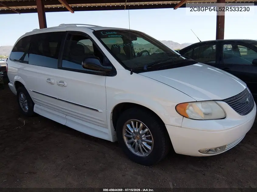 2002 Chrysler Town & Country Limited VIN: 2C8GP64L52R533230 Lot: 45644369