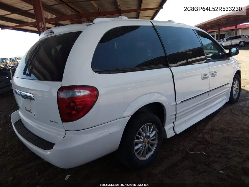 2002 Chrysler Town & Country Limited VIN: 2C8GP64L52R533230 Lot: 45644369
