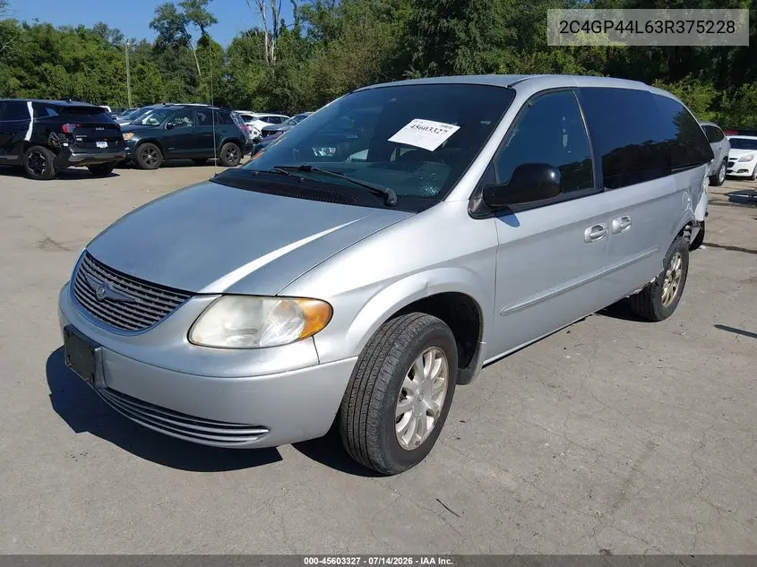 2003 Chrysler Town & Country Lx VIN: 2C4GP44L63R375228 Lot: 45603327