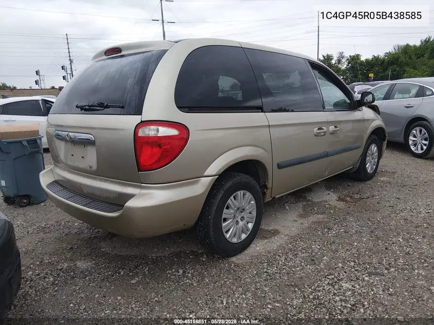 2005 Chrysler Town & Country VIN: 1C4GP45R05B438585 Lot: 45166851