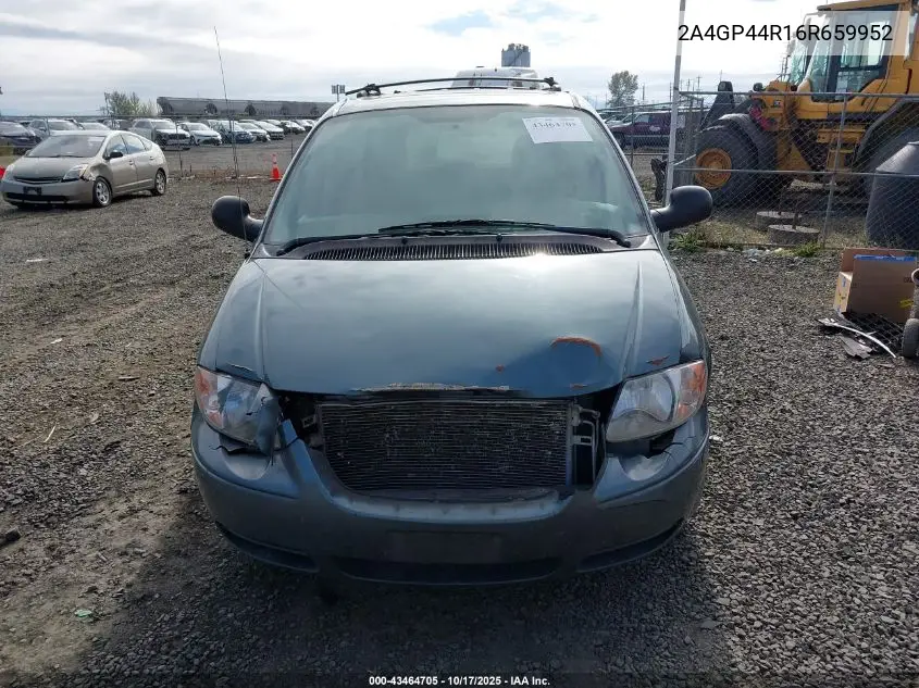 2A4GP44R16R659952 2006 Chrysler Town & Country Lx