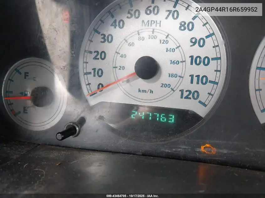 2A4GP44R16R659952 2006 Chrysler Town & Country Lx