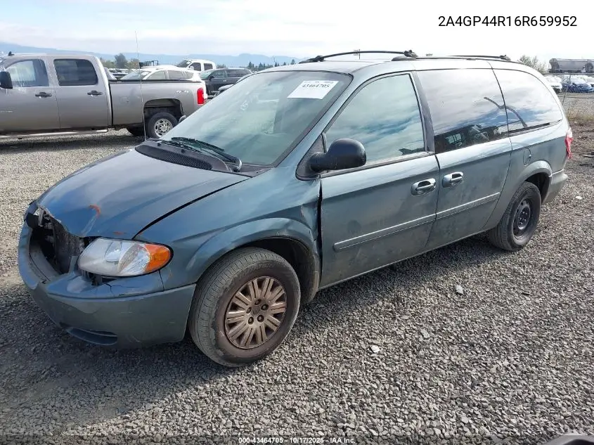 2A4GP44R16R659952 2006 Chrysler Town & Country Lx