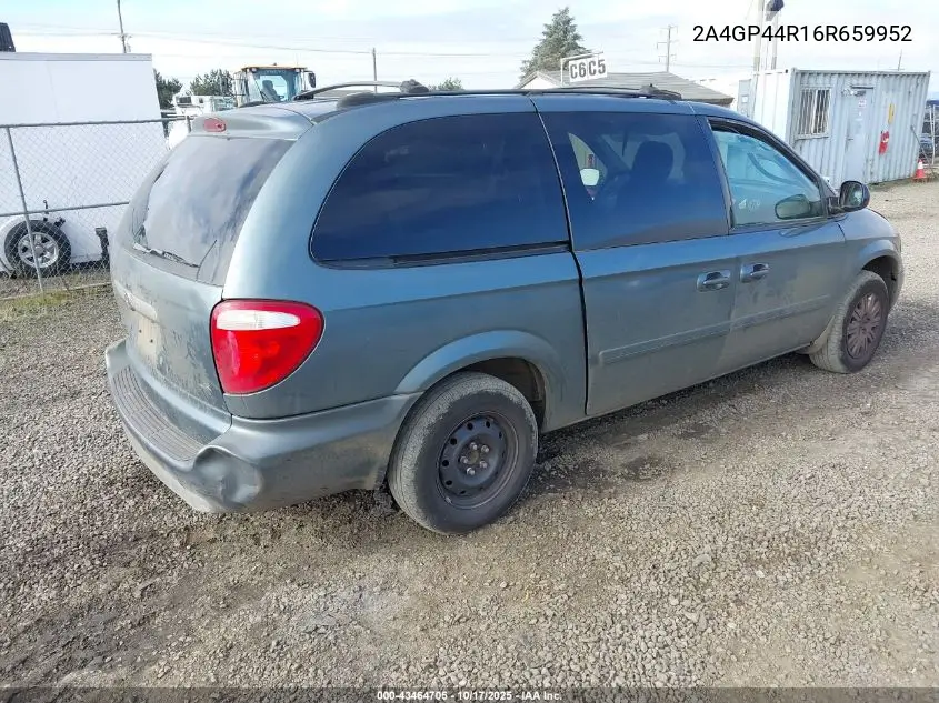 2A4GP44R16R659952 2006 Chrysler Town & Country Lx