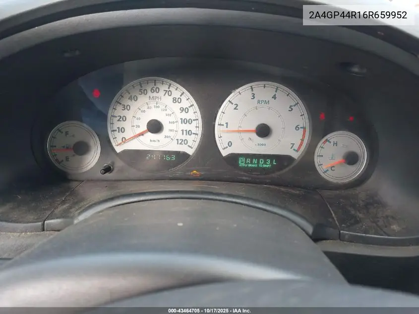 2A4GP44R16R659952 2006 Chrysler Town & Country Lx