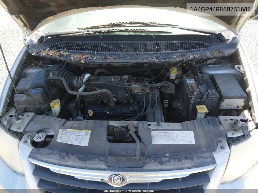 2006 Chrysler Town & Country Lx VIN: 1A4GP44R86B751686 Lot: 45562357