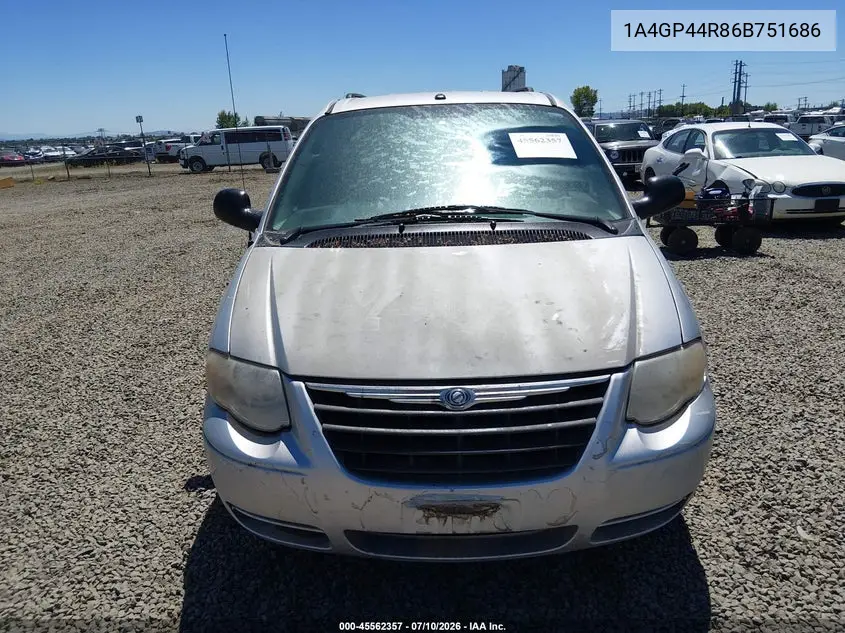 2006 Chrysler Town & Country Lx VIN: 1A4GP44R86B751686 Lot: 45562357