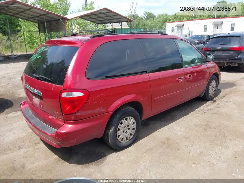 2007 Chrysler Town & Country Lx VIN: 2A8GP44R07R238871 Lot: 45413273