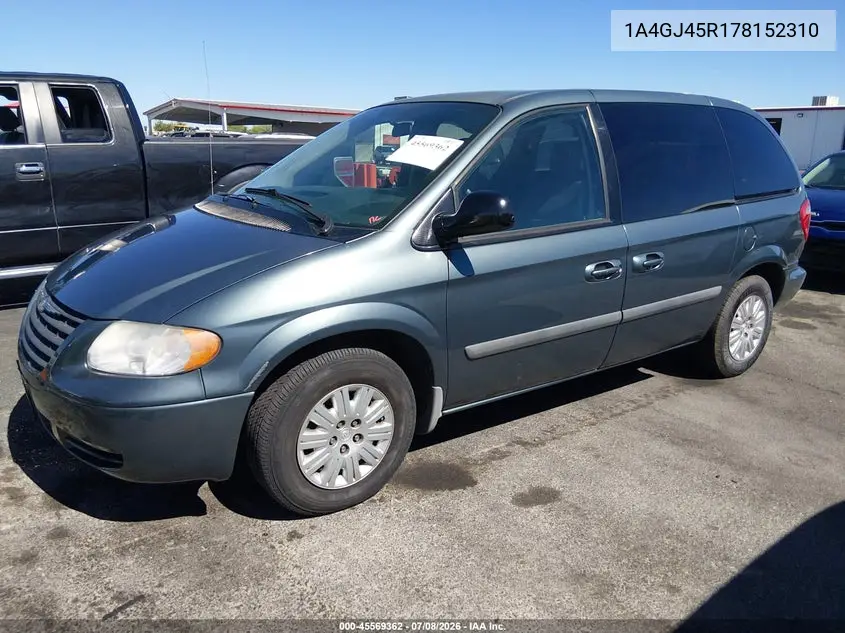 2007 Chrysler Town & Country VIN: 1A4GJ45R178152310 Lot: 45569362