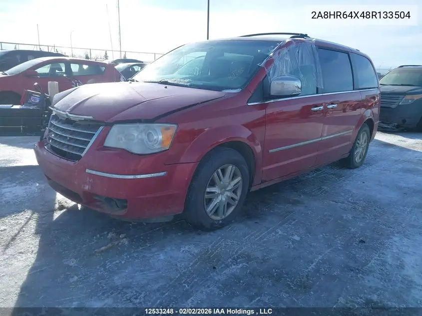2008 Chrysler Town & Country Limited VIN: 2A8HR64X48R133504 Lot: 12533248