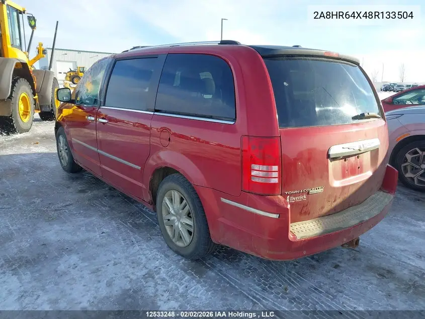 2008 Chrysler Town & Country Limited VIN: 2A8HR64X48R133504 Lot: 12533248