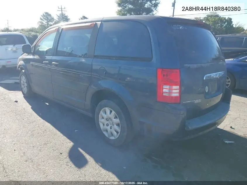 2A8HR44H18R840380 2008 Chrysler Town & Country Lx