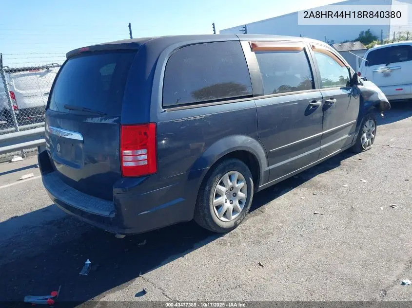 2A8HR44H18R840380 2008 Chrysler Town & Country Lx