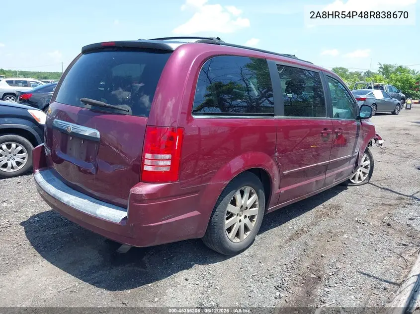 2008 Chrysler Town & Country Touring VIN: 2A8HR54P48R838670 Lot: 45356206