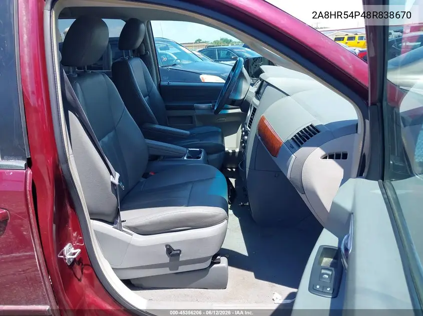 2008 Chrysler Town & Country Touring VIN: 2A8HR54P48R838670 Lot: 45356206