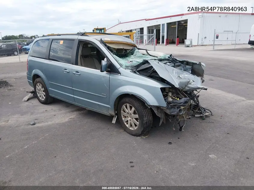 2008 Chrysler Town & Country Touring VIN: 2A8HR54P78R840963 Lot: 45585057