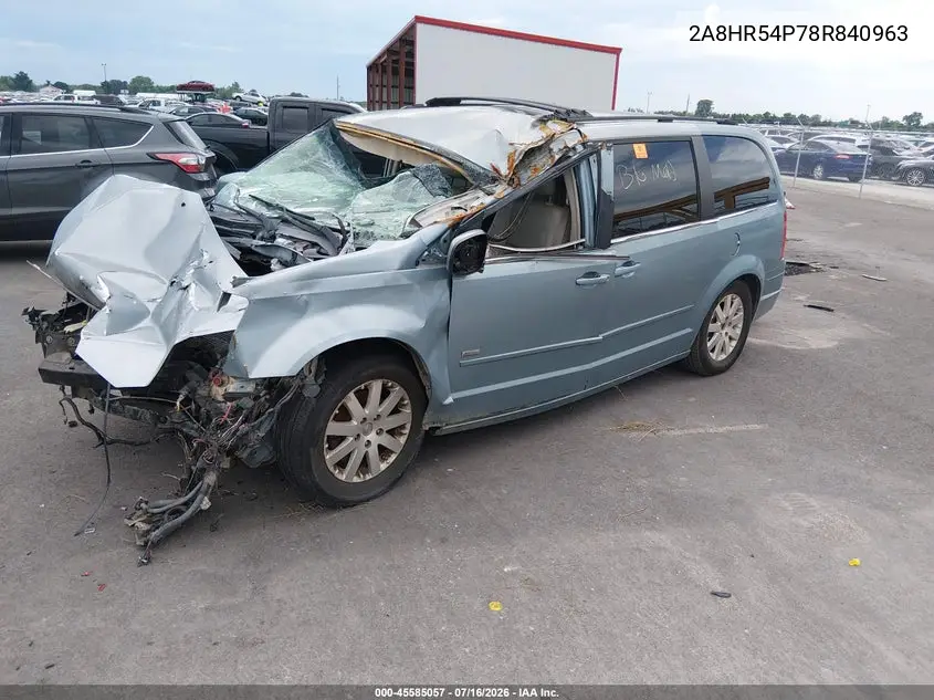 2008 Chrysler Town & Country Touring VIN: 2A8HR54P78R840963 Lot: 45585057