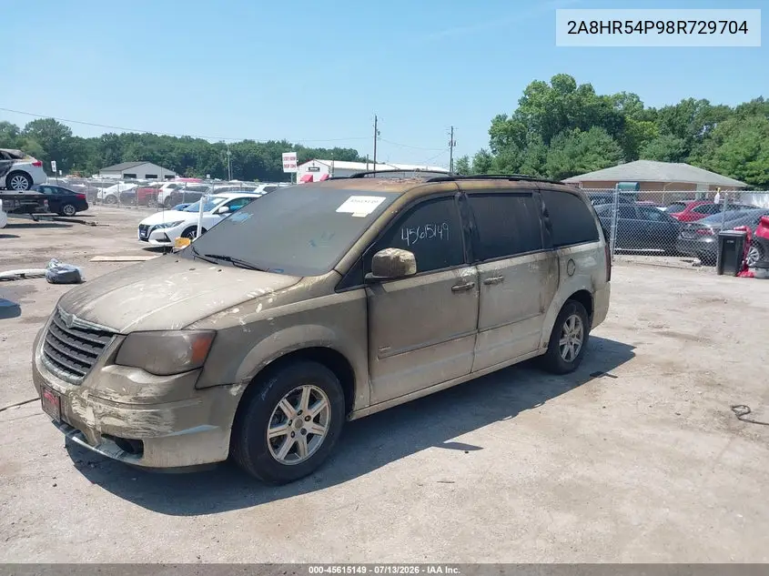 2008 Chrysler Town & Country Touring VIN: 2A8HR54P98R729704 Lot: 45615149