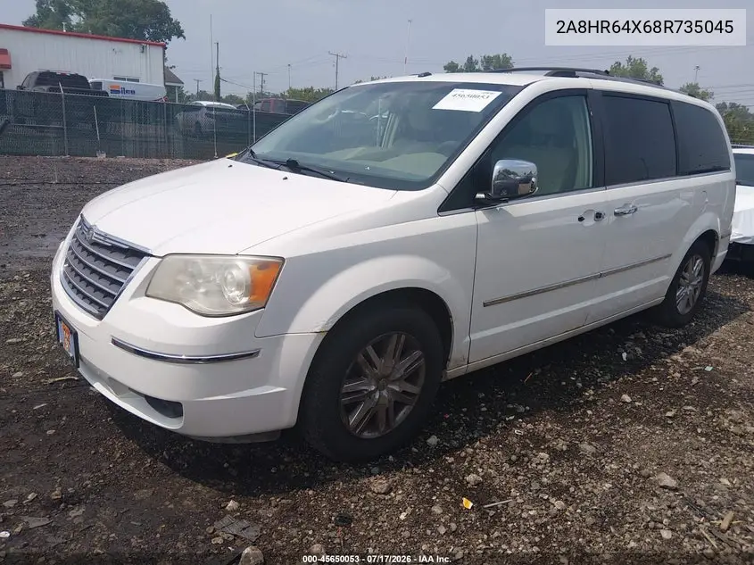 2008 Chrysler Town & Country Limited VIN: 2A8HR64X68R735045 Lot: 45650053