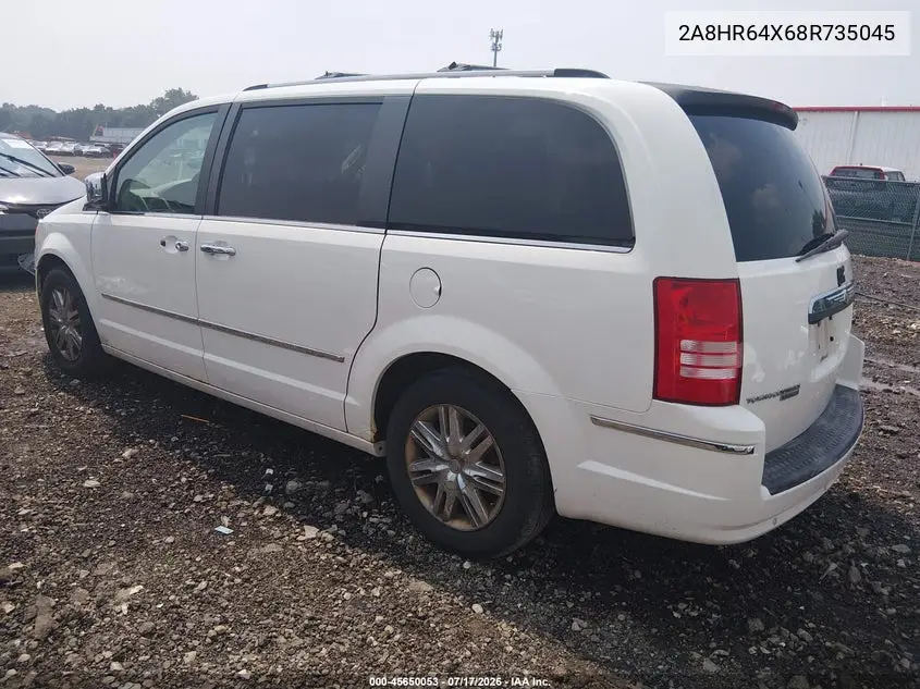 2008 Chrysler Town & Country Limited VIN: 2A8HR64X68R735045 Lot: 45650053