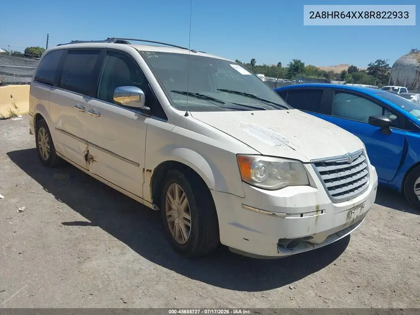 2008 Chrysler Town & Country Limited VIN: 2A8HR64XX8R822933 Lot: 45655727